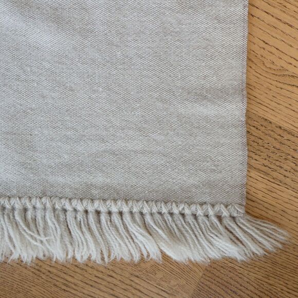 Hand Woven Wool Throw Blanket 52x62 Colorful Stripes Scandinavian MCM Boho - Picture 4 of 8